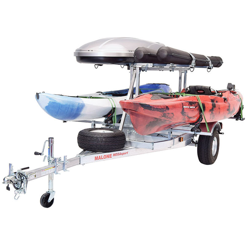 Malone MegaSport LowBed 2-Boat Saddle Up Pro Kayak Trailer Package with 2nd Tier - MPG550-LBS