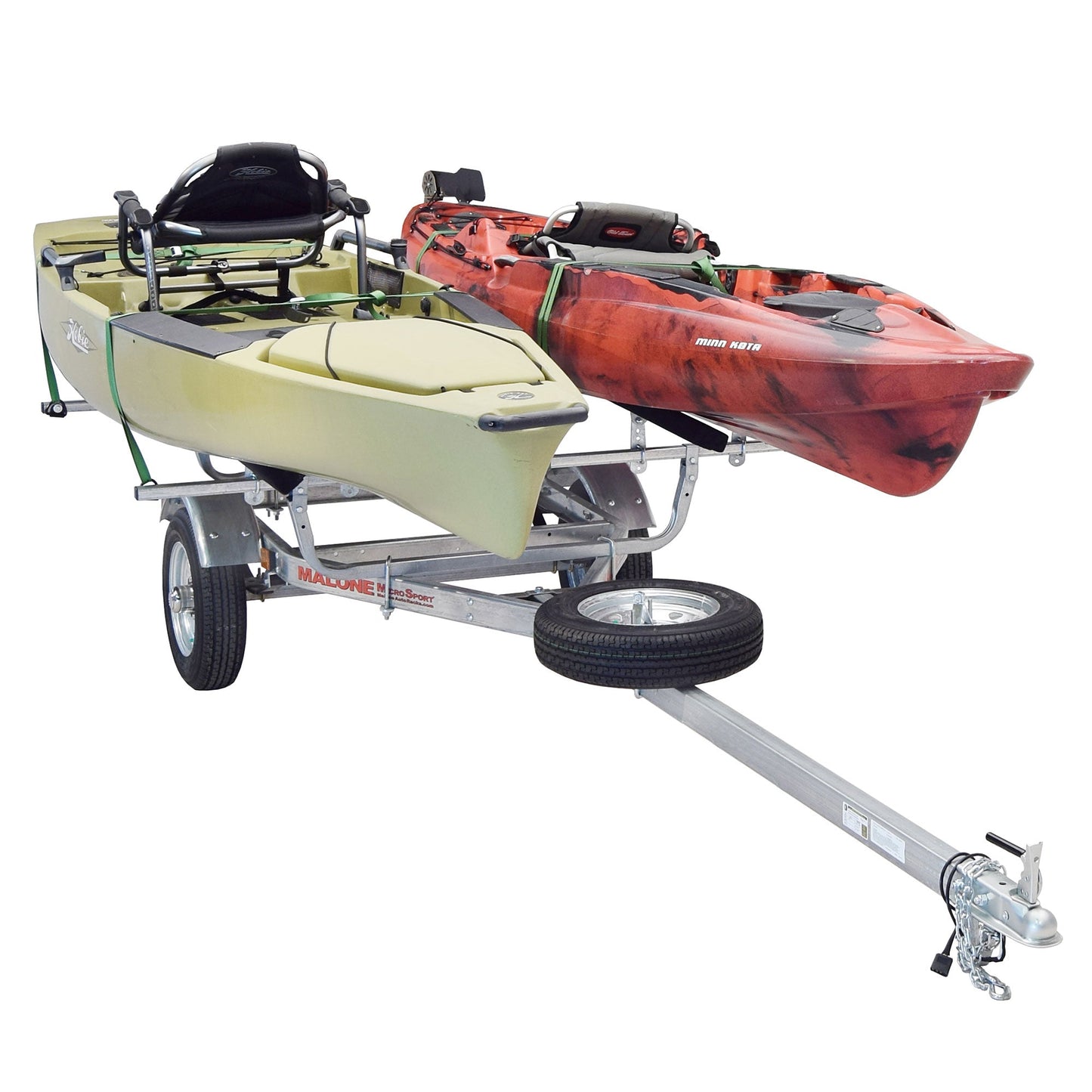 Malone MicroSport 2 Kayak Bunk-Style Trailer Package - MPG461B2