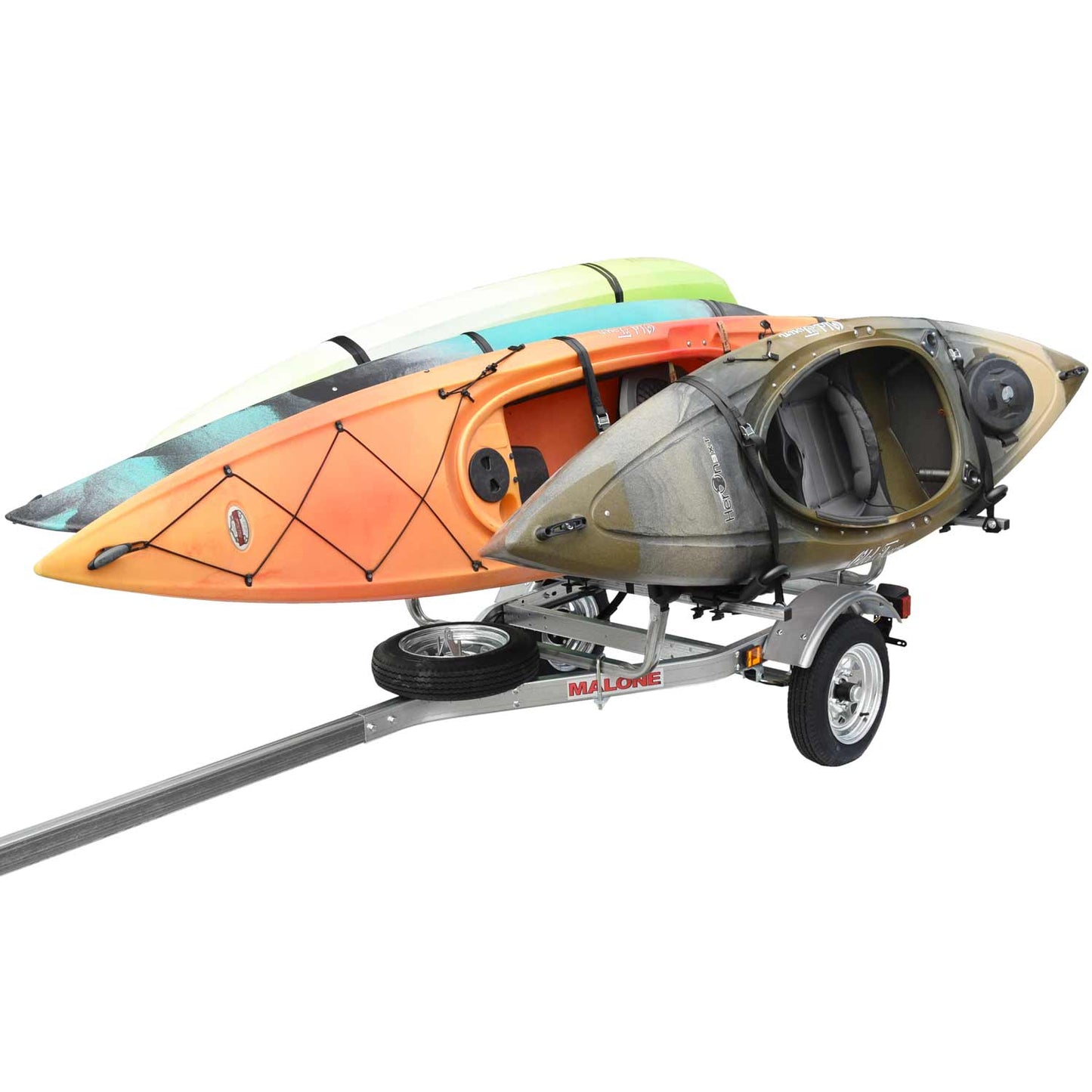 Malone MicroSport 4-Boat FoldAway-J Kayak Trailer Package - MPG462G2