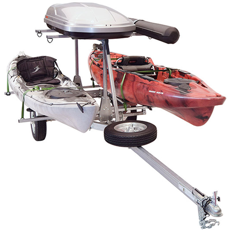 Malone MicroSport LowBed 2-Boat MegaWing Kayak Trailer Package with 2nd Tier - MPG464-LBTM