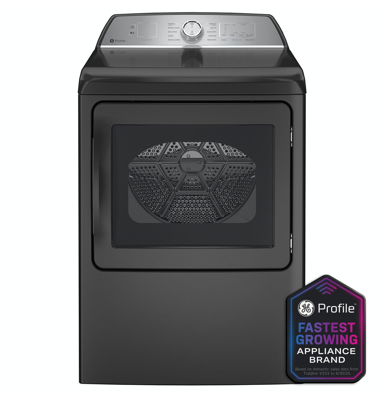 GE Profile™ ENERGY STAR® 7.4 cu. ft. Capacity aluminized alloy drum Gas Dryer with Sanitize Cycle and Sensor Dry