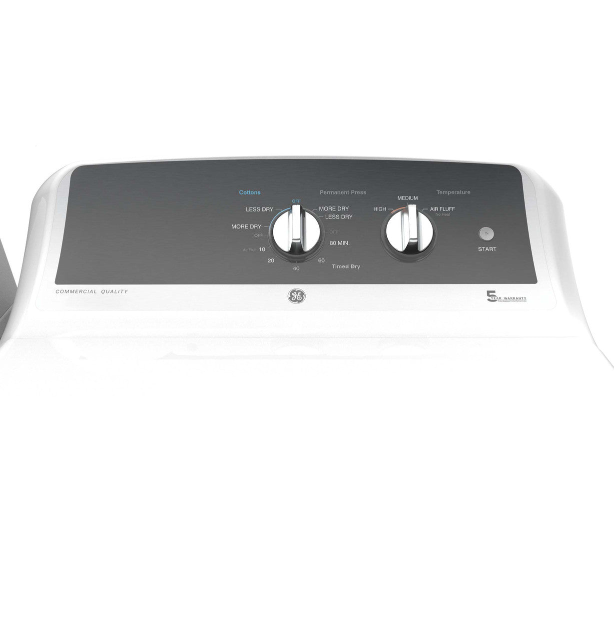 GE 6.2 cu. ft. Capacity Gas Dryer with Up To 120 ft. Venting and 5-yr Limited Warranty