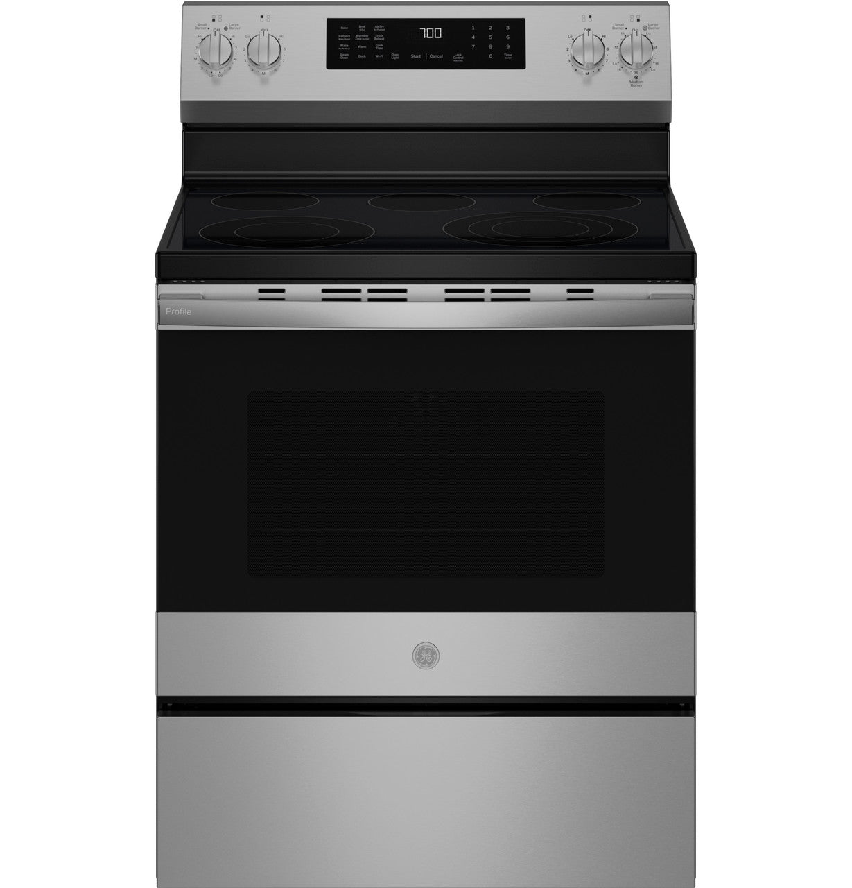 GE Profile™ ENERGY STAR® 30” Smart Free-Standing Electric Convection Range with No Preheat Air Fry and EasyWash™ Oven Tray