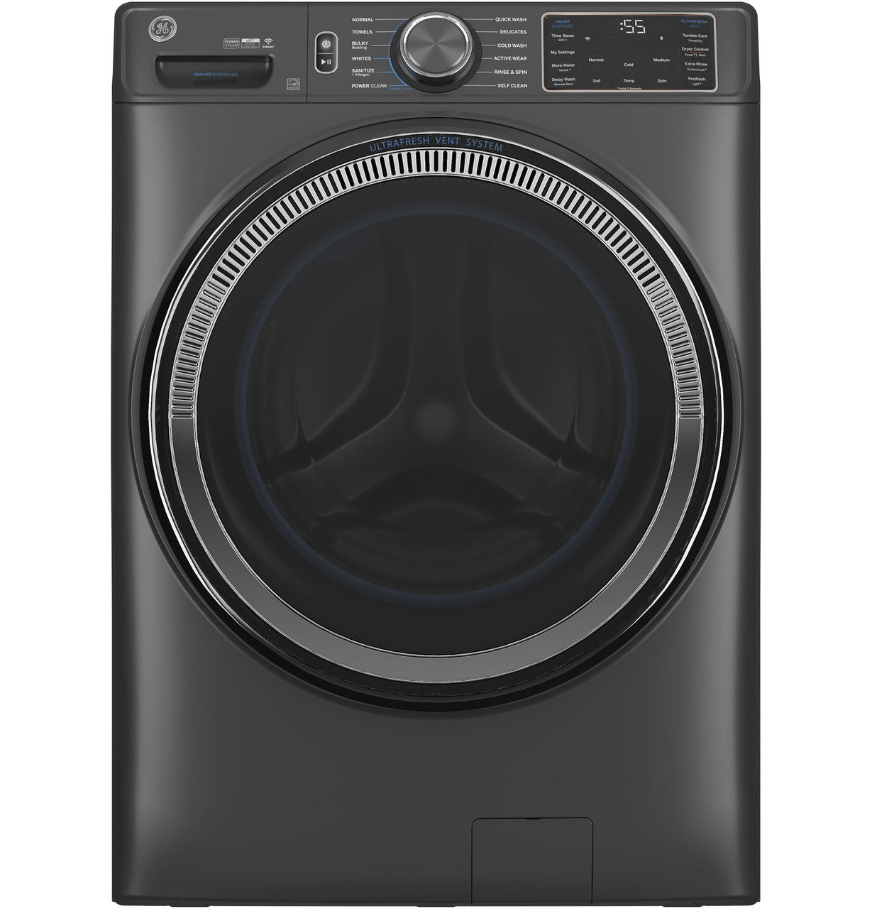 GE® ENERGY STAR® 5.0 cu. ft. Capacity Smart Front Load Steam Washer with SmartDispense™ UltraFresh Vent System with OdorBlock™ and Steam