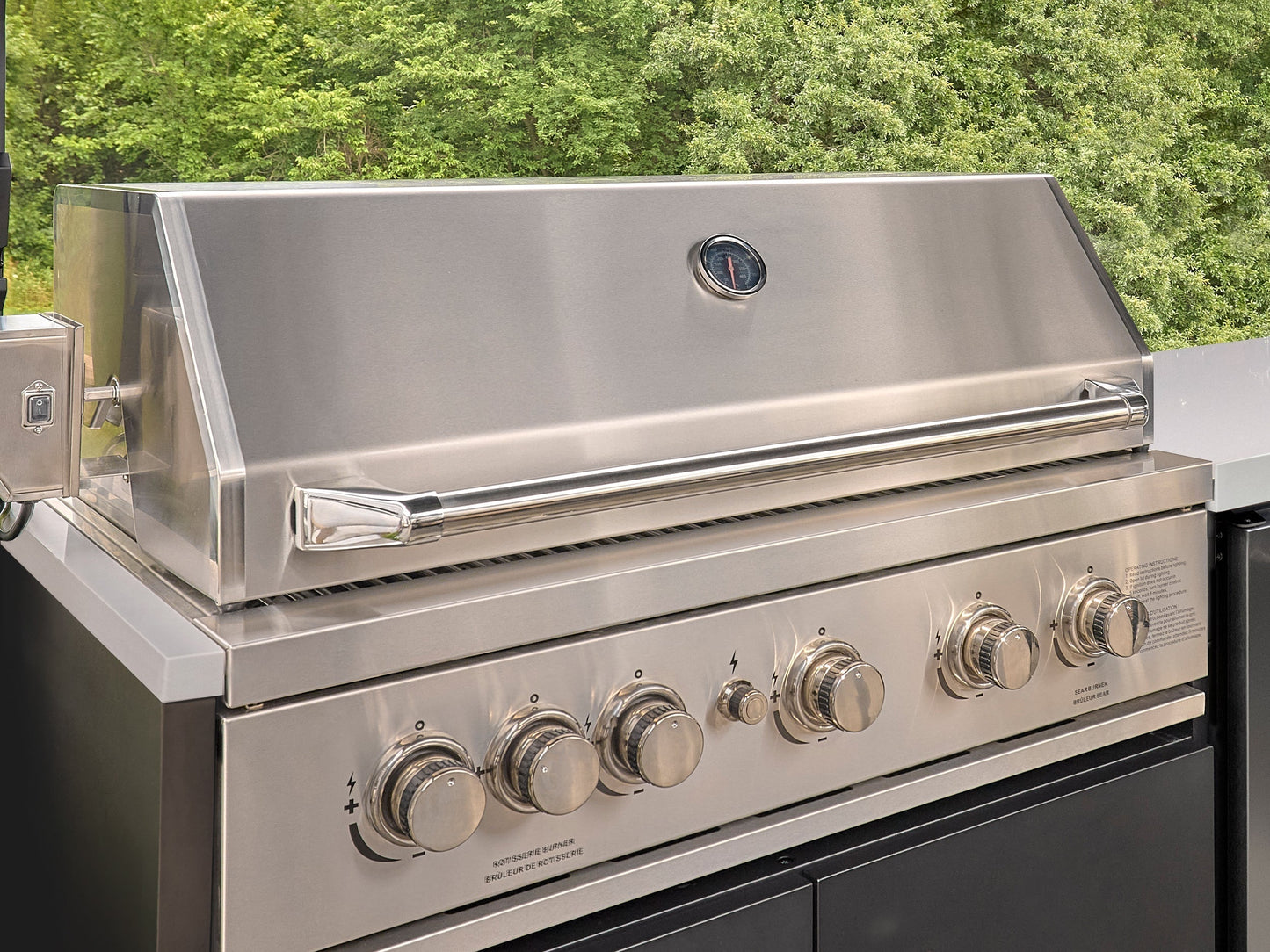 Emory | Corner Outdoor Kitchen Island with Bar Seating & Built-In Grill – Left