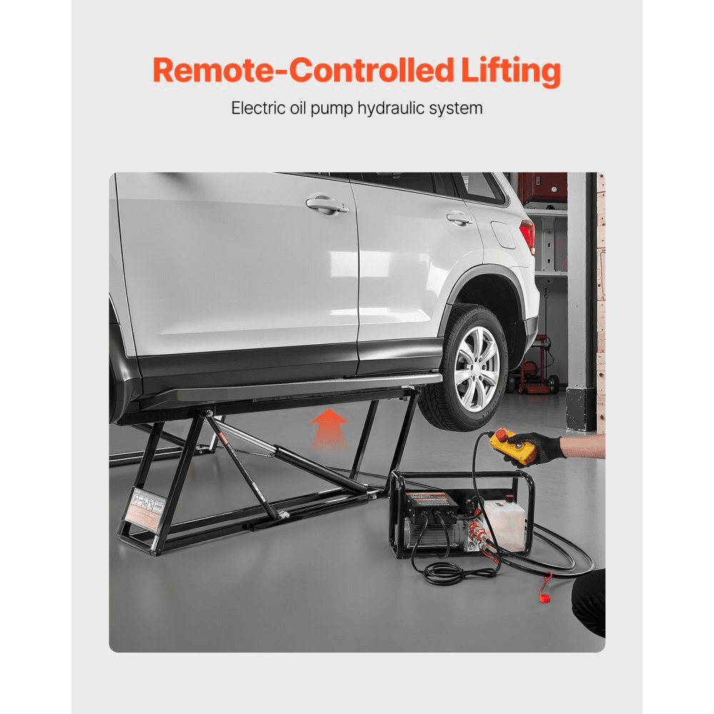 5,000 LB Adjustable Car Lift with Remote Control – Perfect for Home Garages
