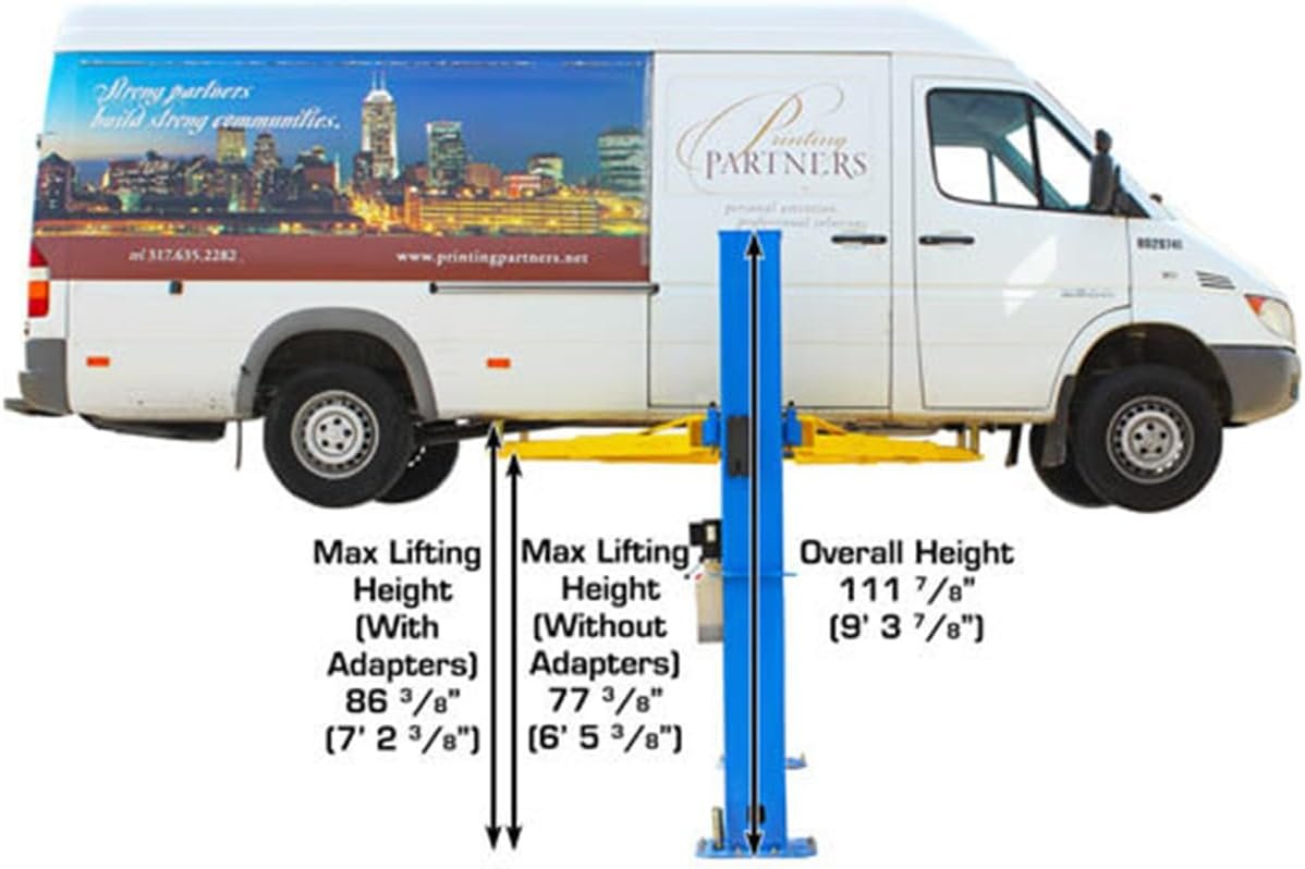  Atlas Automotive Equipment Atlas Equipment BP10000X Commercial Grade Baseplate 10 000 Lb. Capacity 2-Post Lift