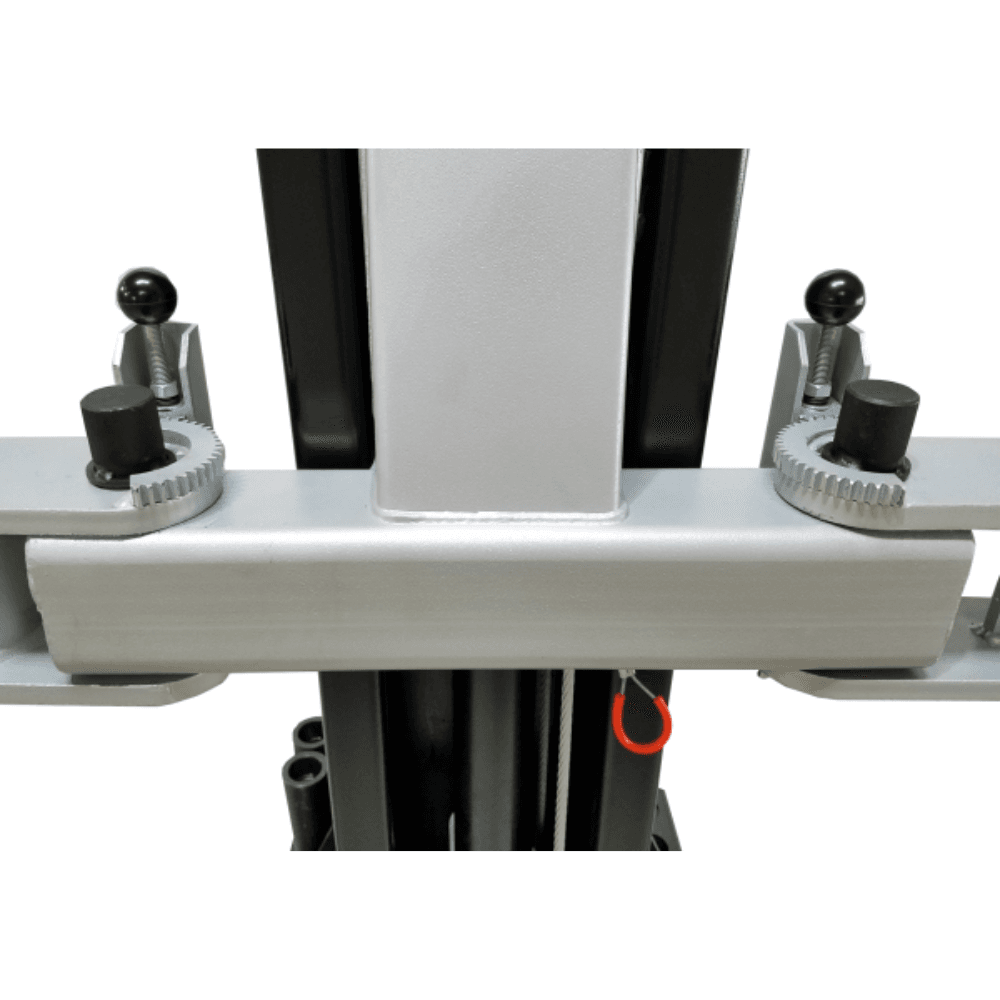 Asymmetric 2 Post Car Lift Clear Floor 9,000 lbs. Capacity Heavy Duty in Black