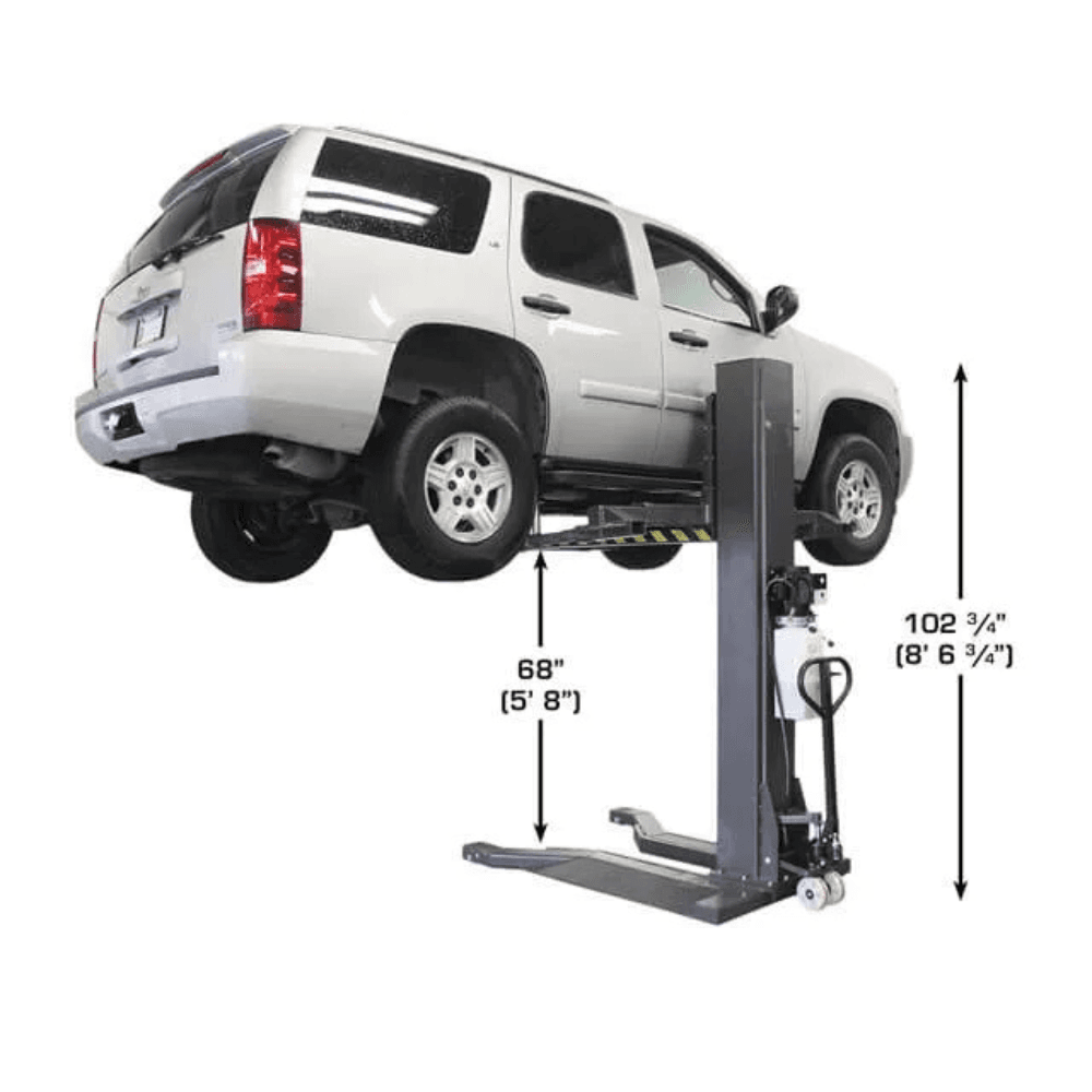 Atlas Single-Post Lift 6000 Lb – Capacity Portable – ATEXH-PSP-6000-FPD