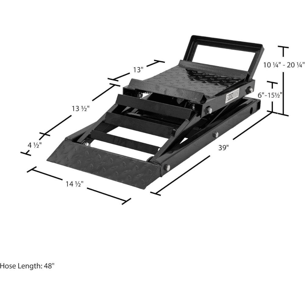 Black Widow Hydraulic Underbody Access Car Lift with Ramp – 3,000 LB. Capacity per Pair