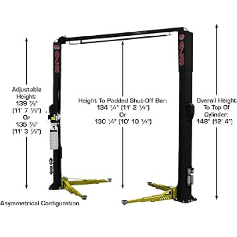 Platinum 10000 LB Certified 2-Post Lift – Atlas PVL-10