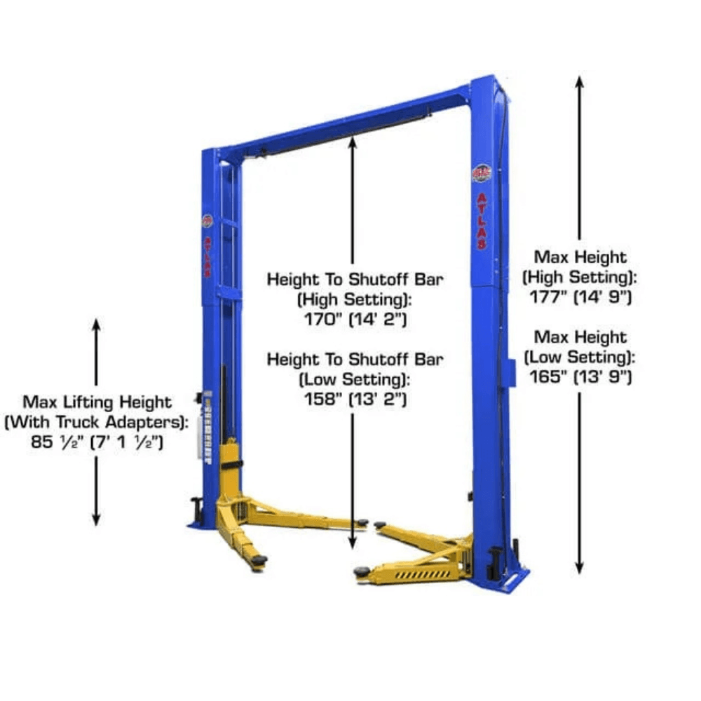 Platinum 12000 LB Certified 2-Post Lift – Atlas PVL-12