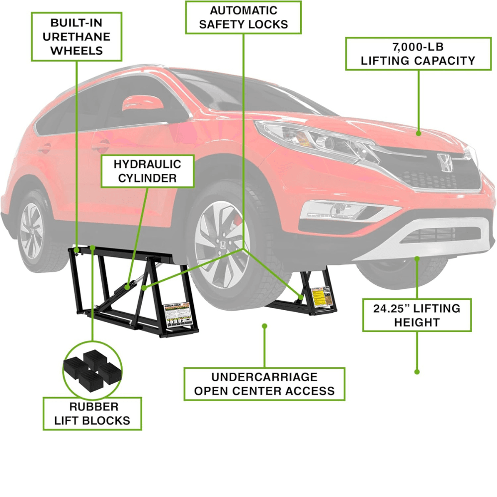 QuickJack 7000TLX Extended-Length Portable Lift – 7,000 lbs Capacity
