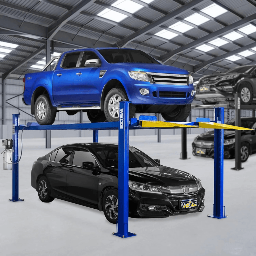 WEIZE 8500lbs 4-Post Car Lift with Caster Kits – PLA-1030