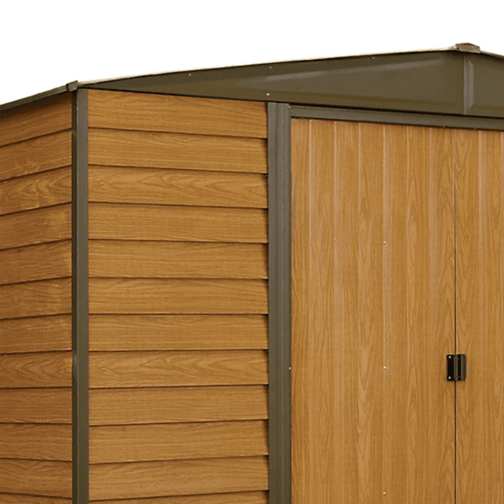 Arrow 10 ft. x 8 ft. Woodridge Shed – Durable Metal Storage with Woodgrain Finish