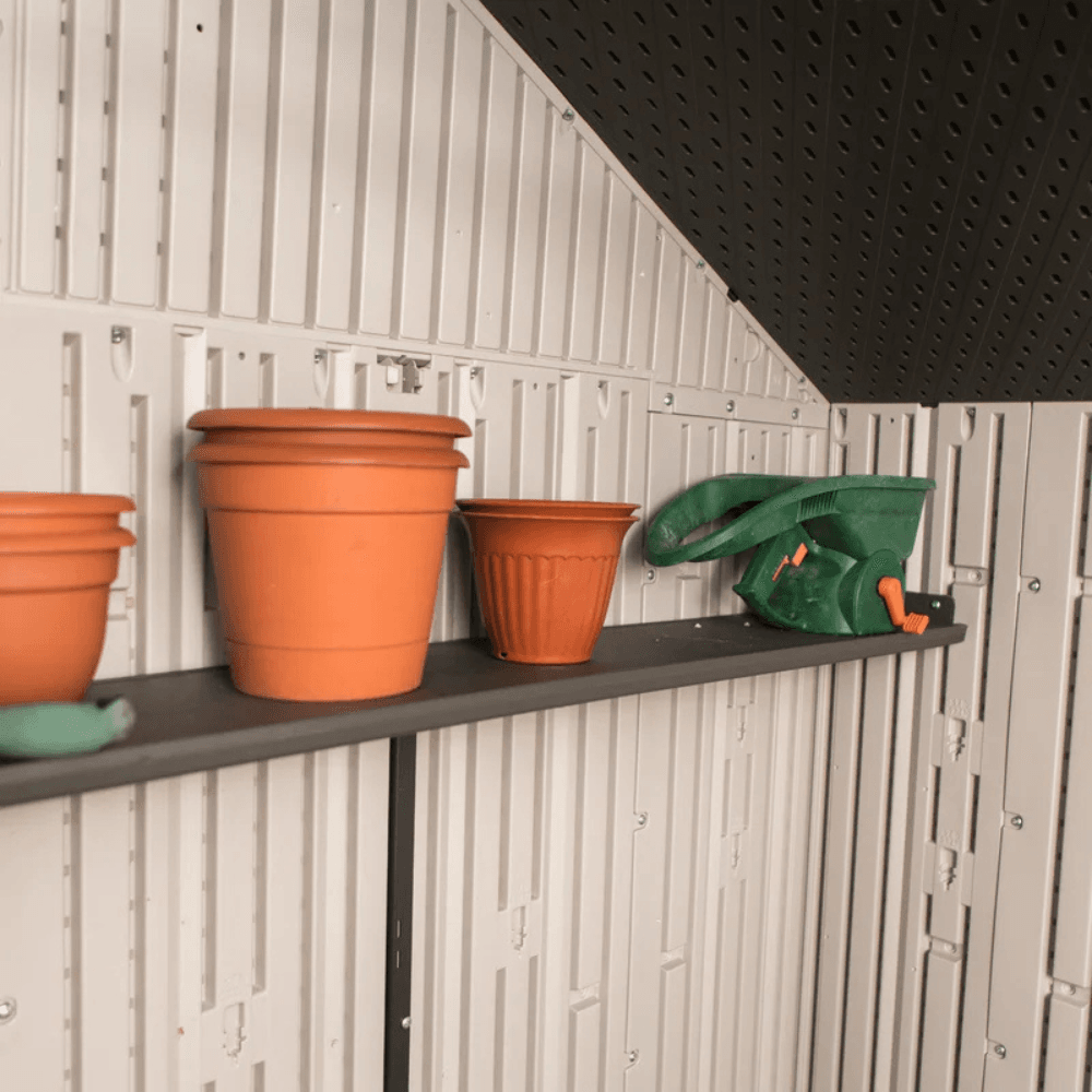 (Plastic) Outdoor Storage Shed with Steel-Reinforced Construction