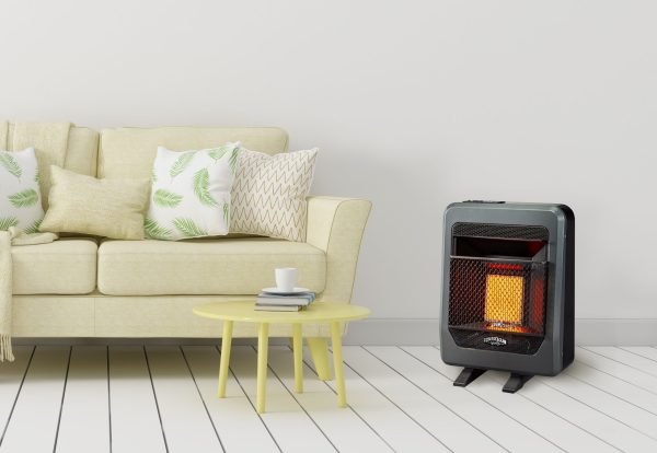 Bluegrass Living Natural Gas Vent Free Infrared Gas Space Heater With Base Feet – 10,000 BTU, T-Stat Control – Model# B10TNIR-B