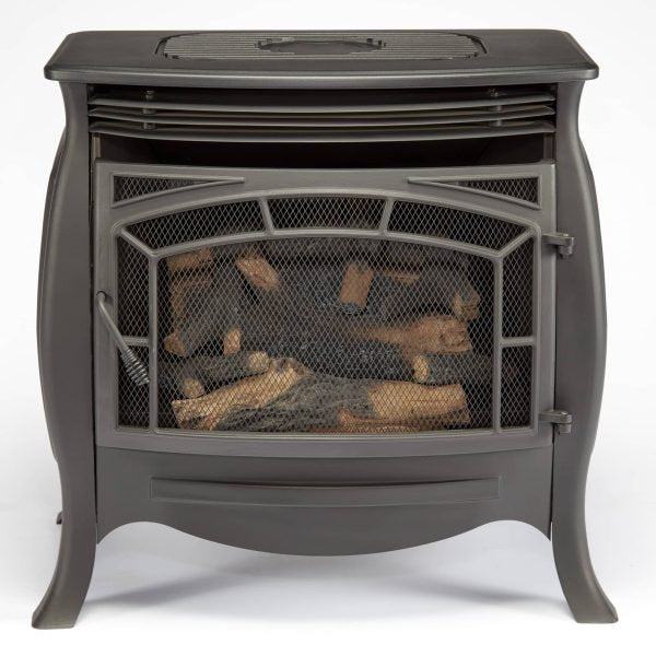 Duluth Forge Dual Fuel Ventless Gas Stove – 26,000 BTU, Remote Control, Matte Black Finish – Model# FDSR25