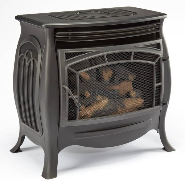 Duluth Forge Dual Fuel Ventless Gas Stove – 26,000 BTU, Remote Control, Matte Black Finish – Model# FDSR25