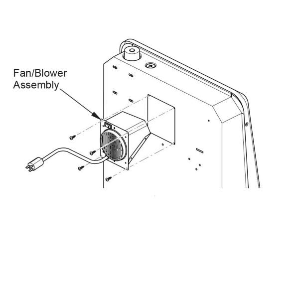 Fan Blower for MU Style Mini Hearth Gas Space Heaters – Black Finish – Model# 20UB100B-01