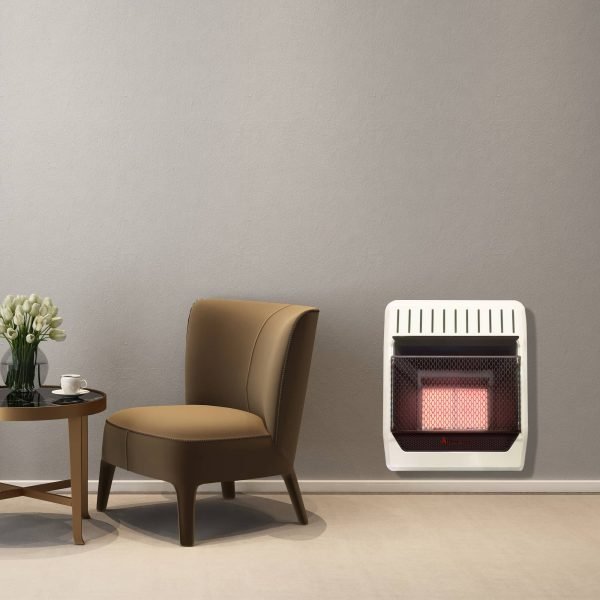 HearthSense Reconditioned Dual Fuel Ventless Infrared Plaque Heater with Base and Blower – 20,000 BTU, T-Stat Control – Model# IR16T-BB-R