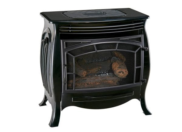 Duluth Forge Dual Fuel Ventless Gas Stove – 26,000 BTU, Remote Control, Gloss Black Finish – Model# FDSR25-GF