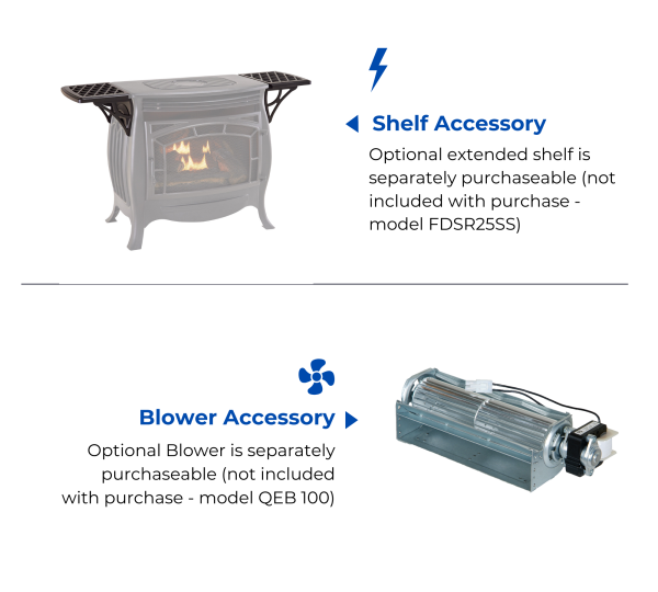 Duluth Forge Dual Fuel Ventless Gas Stove – 26,000 BTU, Remote Control, Matte Black Finish – Model# FDSR25