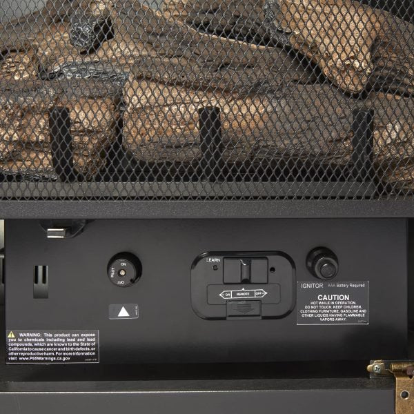 Duluth Forge Full Size Dual Fuel Ventless Gas Fireplace With Mantel – 32,000 BTU, Remote Control, Walnut Finish – Model# FDI32R-M-WN