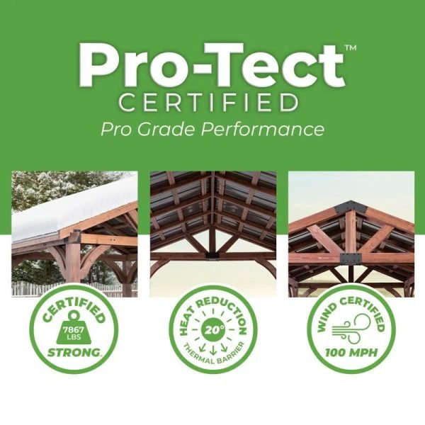 Arlington 12′ X 12′ Solid Wood Patio Gazebo