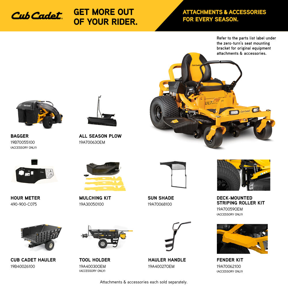 Cub Cadet Ultima ZT1 – 50” Fabricated Deck 25HP V-Twin Kohler Zero Turn Mower