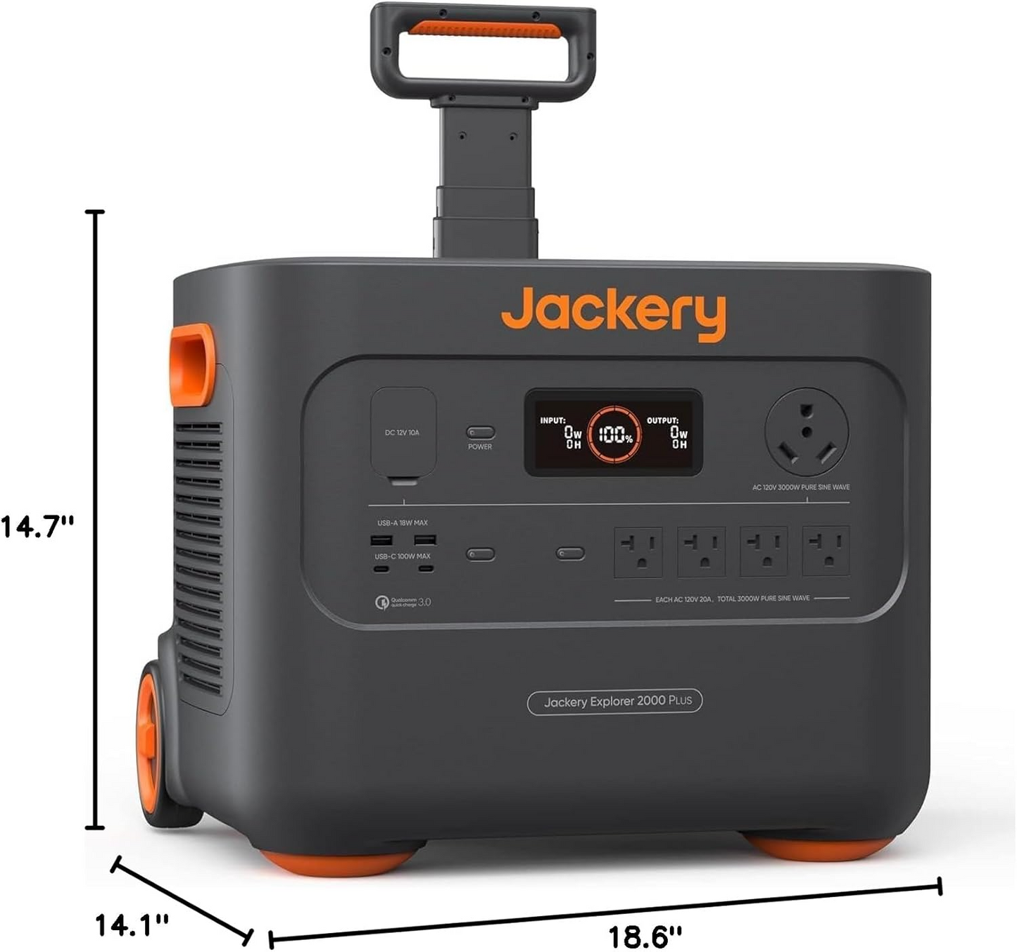 Jackery Solar Generator 4000 Kit (Explorer 2000 Plus + 1X PackPlus E2000 Plus Expandable Battery + 2X200W Solar Panel)
