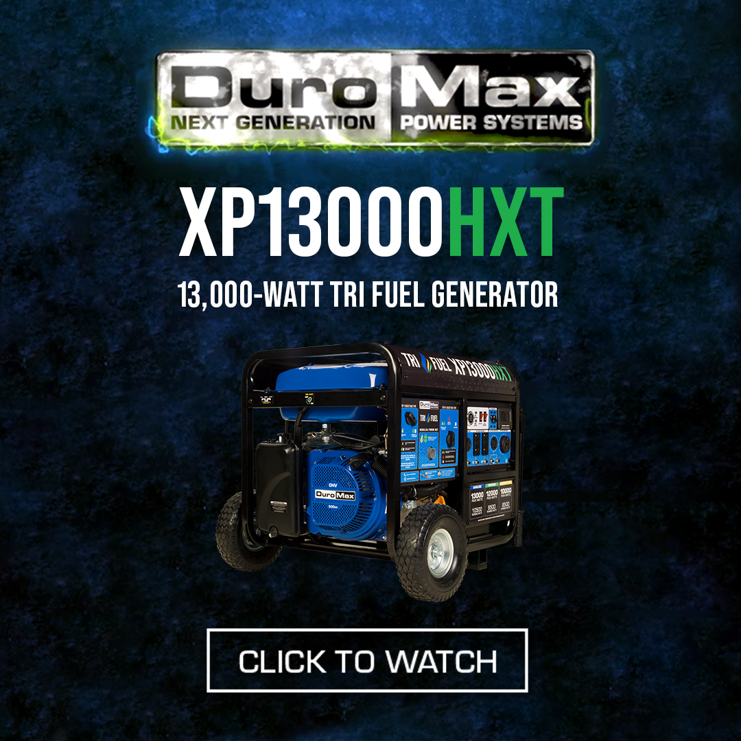 DuroMax XP13000HXT 13,000 Watt Electric Start Tri-Fuel Portable Generator w/ CO Alert