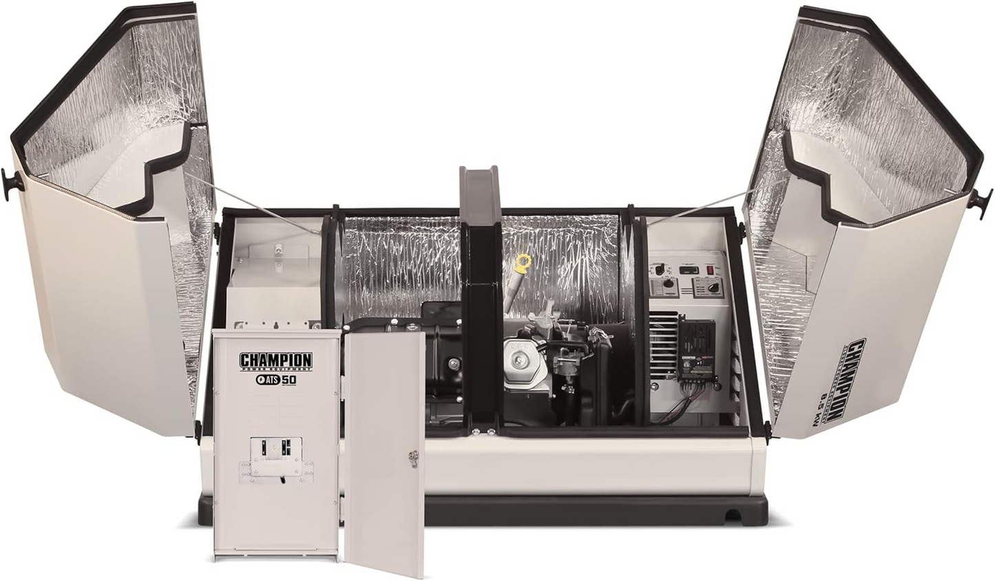 Champion Power Equipment 8.5kW Home Standby Generator with ATS50 Outdoor Rated Automatic Transfer Switch