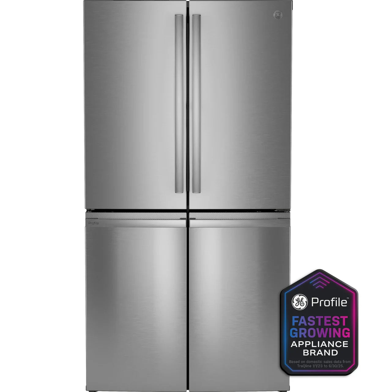 GE Profile™ ENERGY STAR® 28.4 Cu. Ft. Quad-Door Refrigerator with Dual-Dispense AutoFill Pitcher and Door in Door