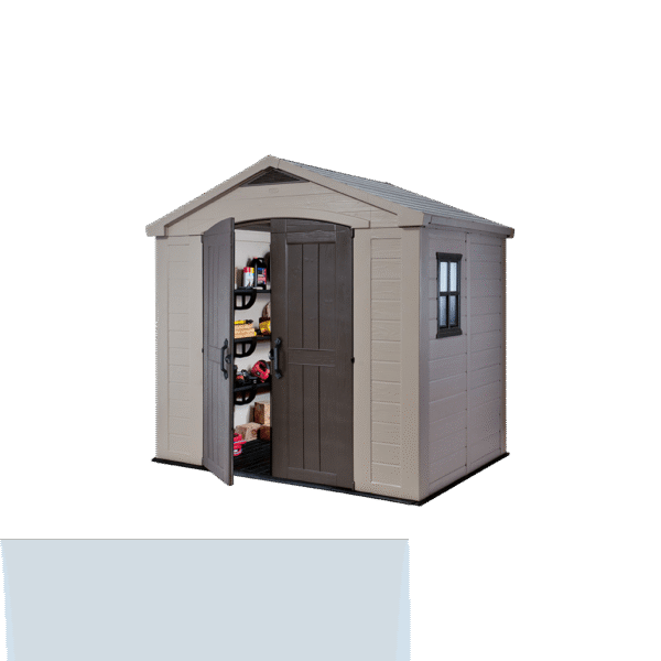 Keter 8’x6′ Factor Heavy Duty Plastic Garden Shed – Beige - Image 13