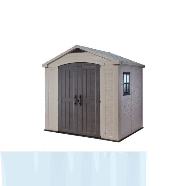 Keter 8’x6′ Factor Heavy Duty Plastic Garden Shed – Beige - Image 14