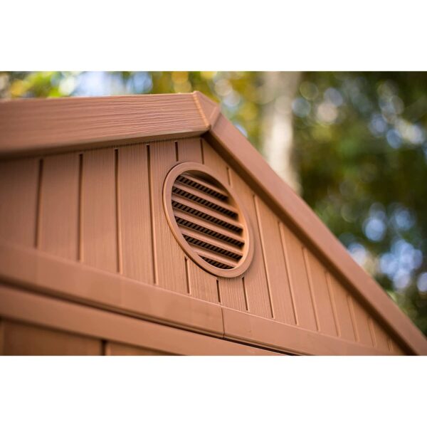 Keter Darwin 6x4 ft Plastic Shed with floor –  Brown - Image 8