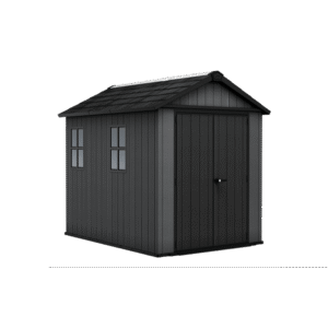 Keter 7.5’x9′ Newton Plus Front Entry Plastic Shed – Dark Grey
