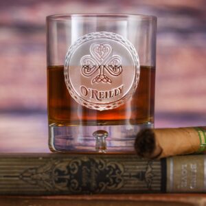 Junaidtradinginc Irish Whiskey & Scotch Glass – Classic Engraved Tumbler