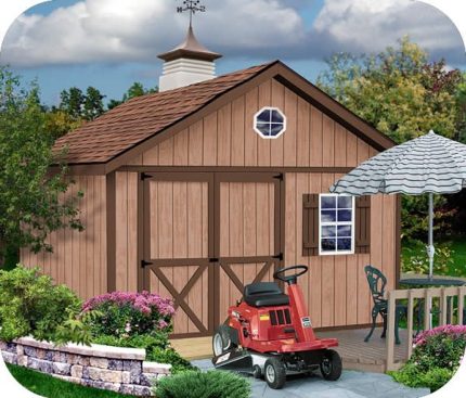 Brandon 12×16 Wood Storage Shed Kit – All Pre-Cut