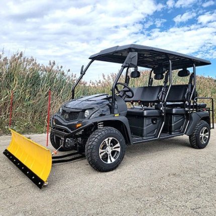 6 Seater Gas Golf Cart Gvx Limo Efi Utility Vehicle Six Passenger Utv 2wd/4wd W/Plow- Cazador Limo 400cc – Black