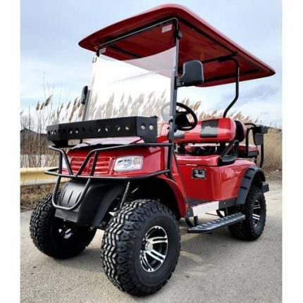 Brand 48v Electric Golf Cart Lifted & Loaded Emachine – Red